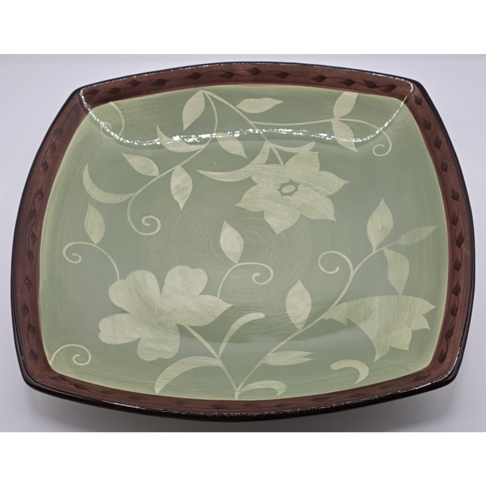 Pfaltzgraff Patio Garden Large 16" Stoneware Tray / Platter (2 Small Chips)